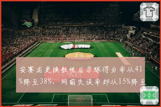 安赛龙更换教练后杀球得分率从41%降至38%，网前失误率却从15%降至8%
