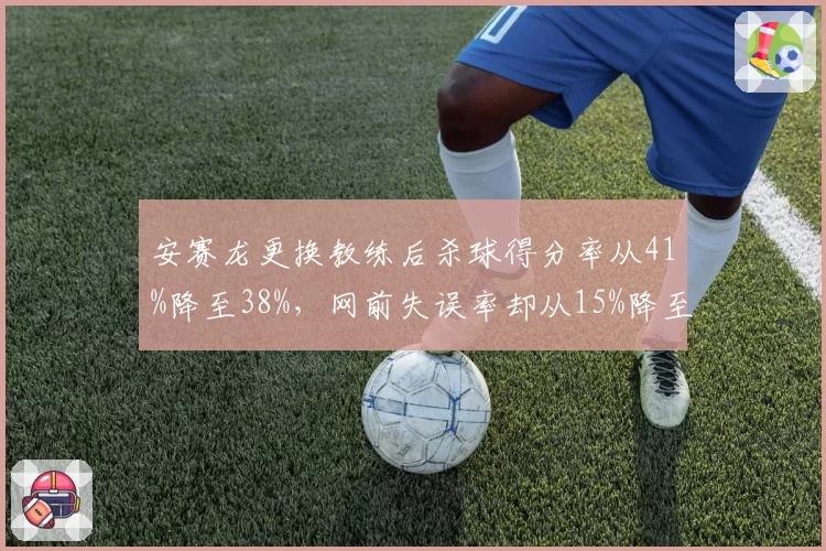 安赛龙更换教练后杀球得分率从41%降至38%，网前失误率却从15%降至8%